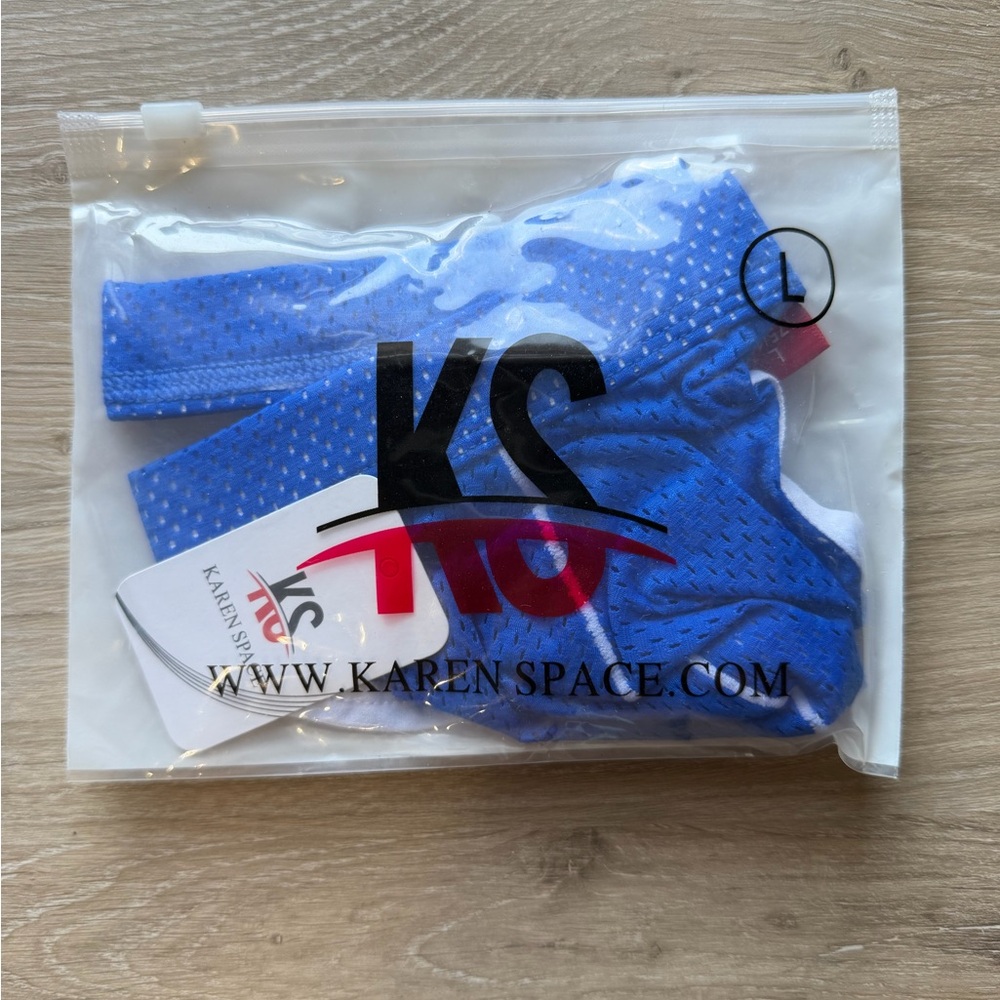 Blue Athletic Mesh Jockstrap